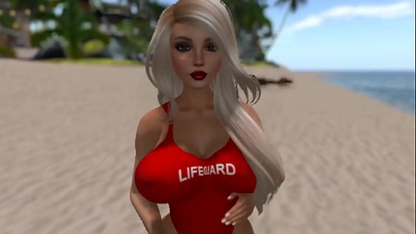 Lifeguard Missemily gets fucked by big black cock on the beach