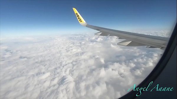 Angel Aaane gives boyfriend blowjob on airplane