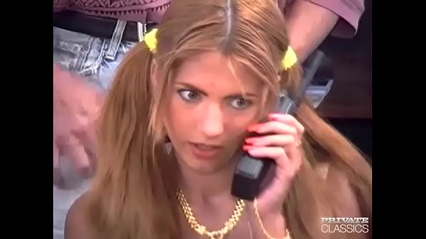 Dina Pearl in a classic retro gangbang with dp and facial
