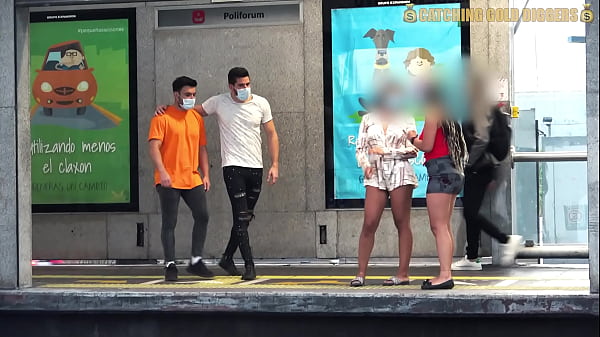 CatchingGoldDiggers Antonio Mallorca Official Meets Two Colombian Babes At Bus Stop For Crazy Foursome Fun