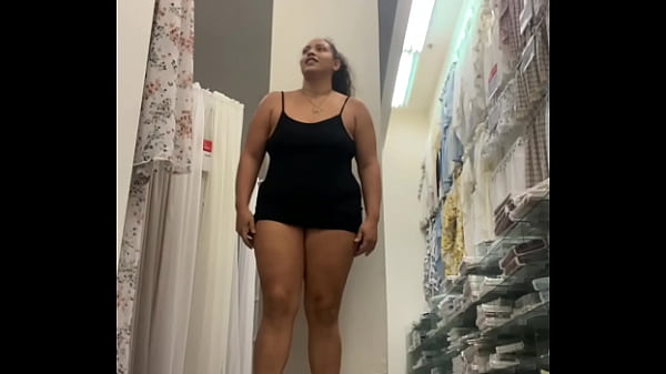 Latina wife caught masturbating in public by angry store employee