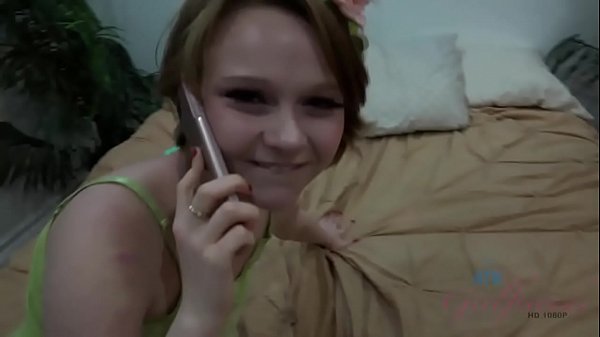 Lucy Valentine's 18 year old girlfriend on phone with boyfriend POV amateur fuck