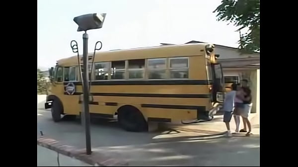 Ashley Blue school bus girl solo