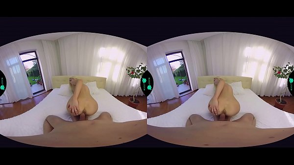 Blonde gets fucked in vr while gardening