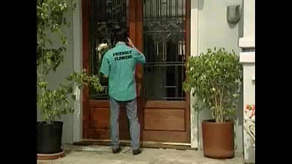 Delivery Boy Enjoys Two Pussies in a Naughty Threesome with Blowjob and Cumshot