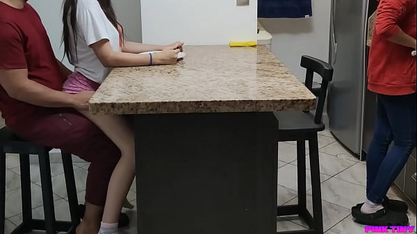 Latin petite stepdaughter tricked by step uncle