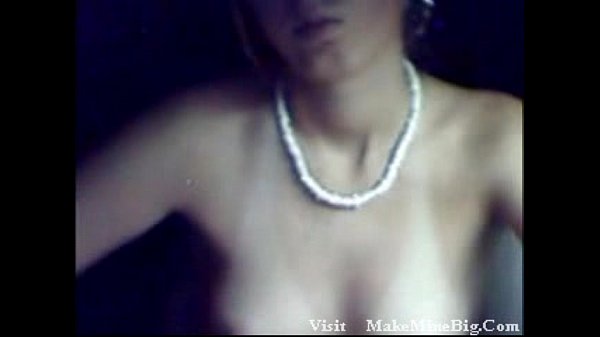 Blonde girl teases topless on cam