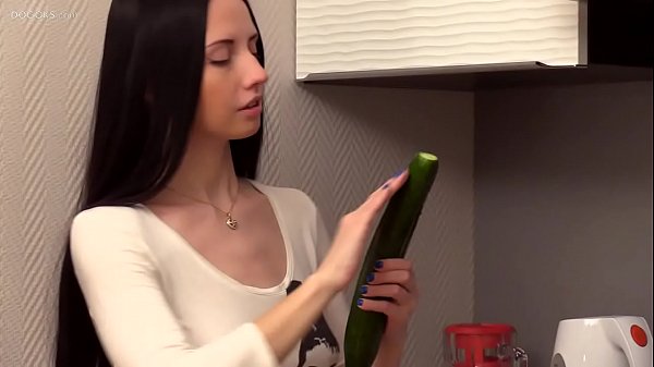 Russian teen Veronica Snezna solo in kitchen