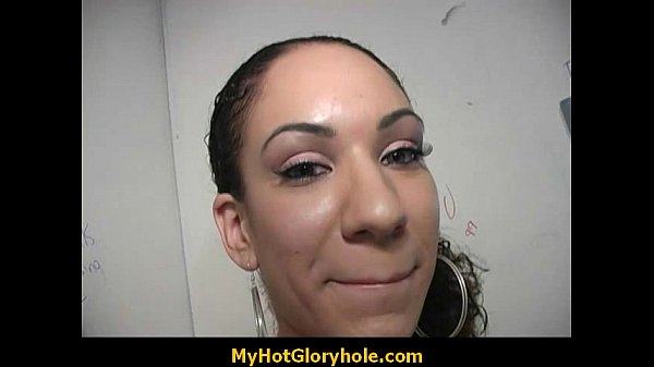 black woman gives interracial blow job through gloryhole