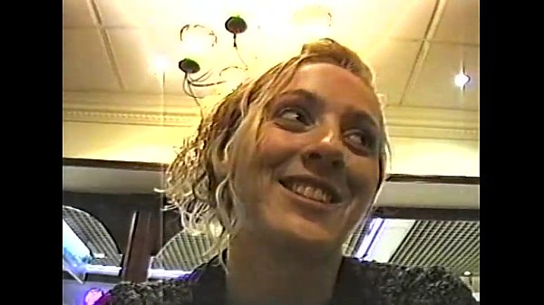 Amateur woman persuaded to flash her breasts on a British train