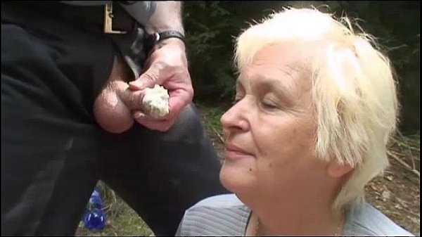 Granny and old couple seduce young teen outdoors