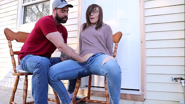 Jessica Rose squirting in tight jeans with huge orgasm