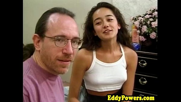 Ed Powers films petite teen in vintage threesome