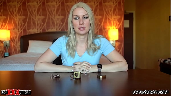 European blonde wife masturbates with puzzles