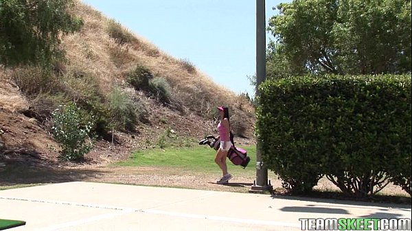 Brunette golfer fucked by Team Skeet