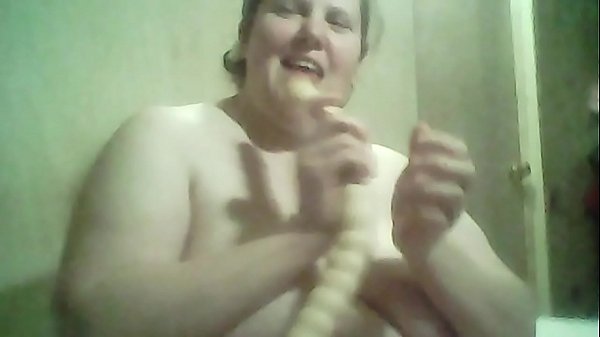 C Ass double dildo deep anal insertion