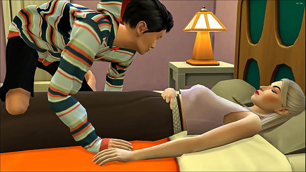 step mom and teen son lose their virginity together for the first time after a secret encounter