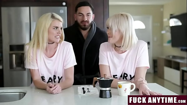 Stepbrother uses stepsis and her friend for sex
