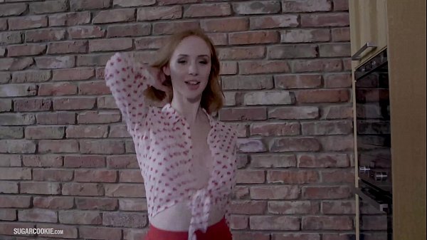 Redhead Sugar Cookie gets creampie in kitchen with boyfriend