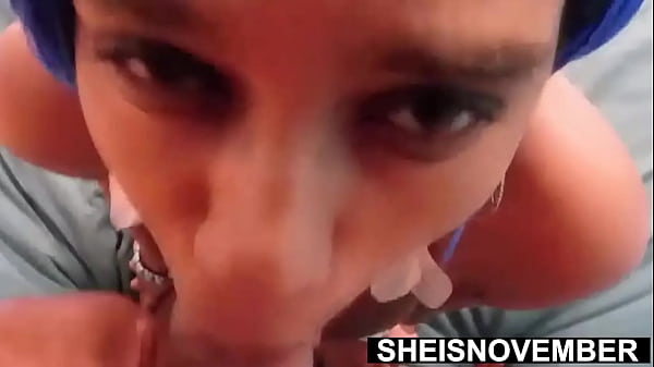 Msnovember Stepdaughter Ebony POV Blowjob Closeup Facial Big Cock Cumshot