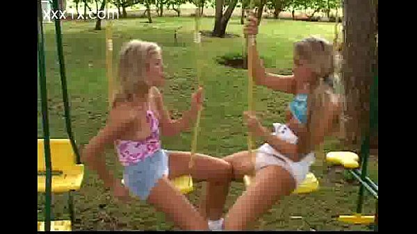 blonde girls kissing and licking each other