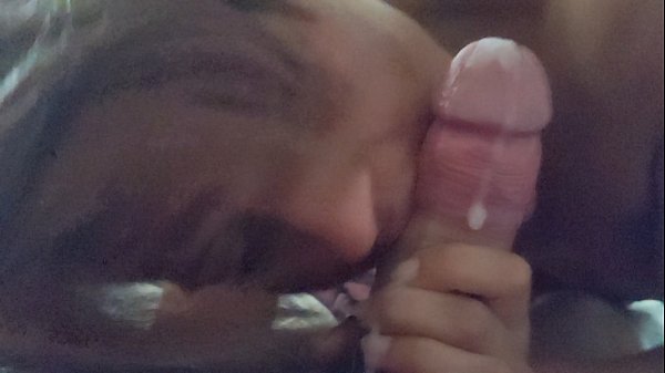 Lesbian milf sucks cum at home