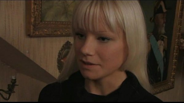 Blonde swedish teen gives blowjob at work