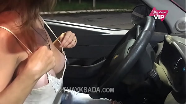 ThayKsada's Hotwife Exposes Her Big Tits at the Gas Station
