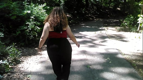 Connie Swings walks in the park