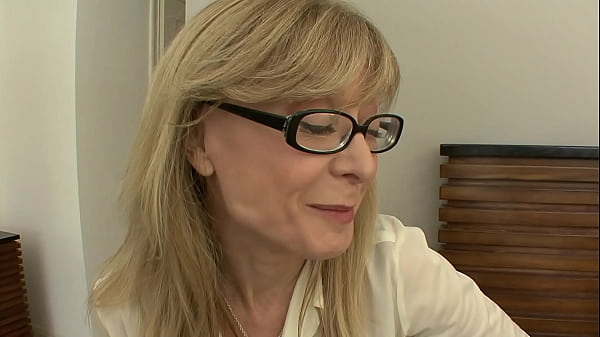 Nina Hartley and Danny Wylde in a creampie creampie cumshot blowjob scene with a college stud.