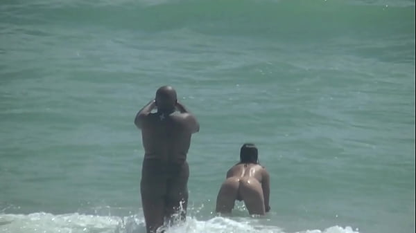 Helena Price gives public blowjob to big black cock on nude beach