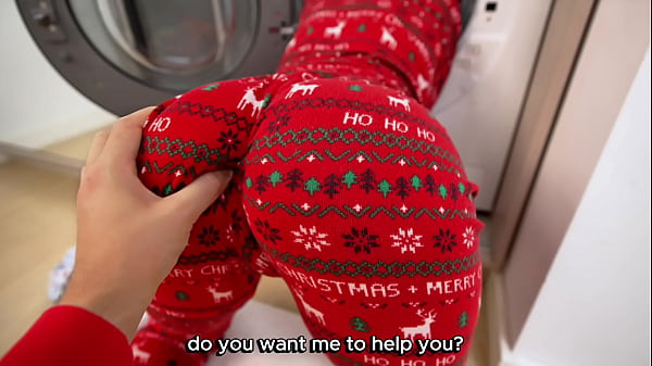 Jennylux POV step sister stuck in washing machine rough sex