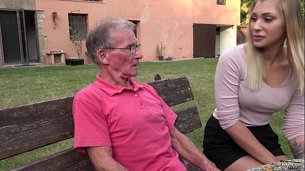 Young blonde Haley Hill anal fucked by old grandpa