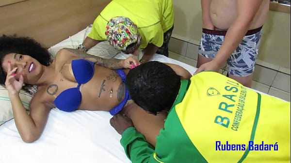 Behind the scenes of the recording of the Brazilian Gang Bang channel with Ariella Ferraz