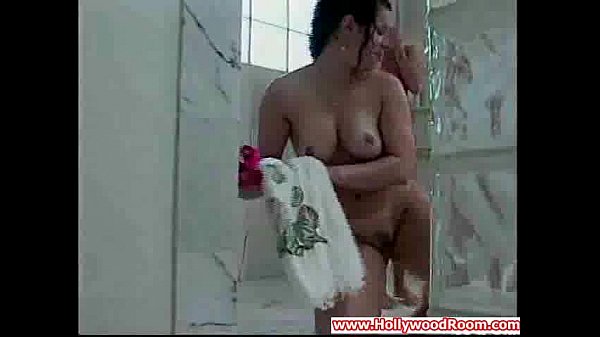 Stepmom and stepdaughter shower together then have anal sex playtime