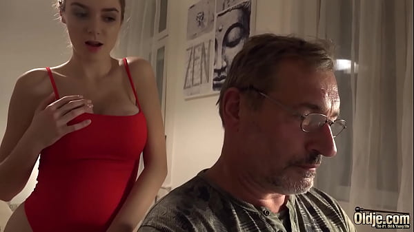 Bald grandpa Oldje fucks young teen girl