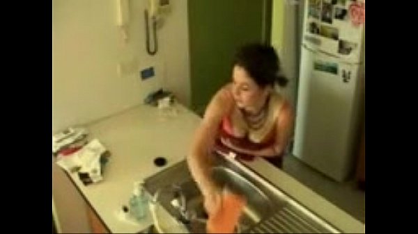 Cas8250 brunette teen masturbation orgasm in the kitchen sink
