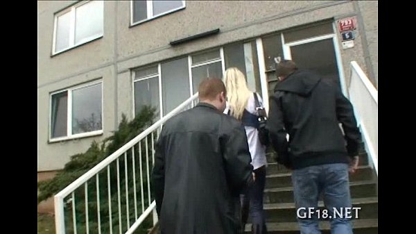 Euro teen Cute Hottie gets fucked by group