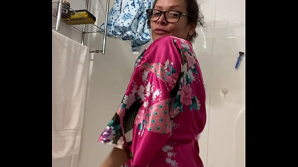 Anna Maria On Top Again mature latina steps out of her robe for a big reveal tease