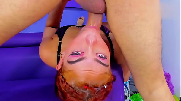 Colombian slut deep throats in intense face fucking session