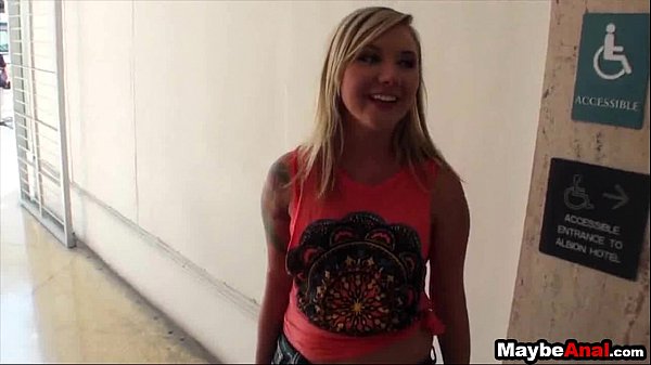 Teen blonde Addison Grey gets buttfucked in public outdoor reality scene
