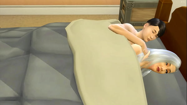 Step son sneaks under blonde step mom's blanket while she's naked