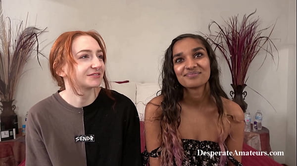 Desperate amateurs hot teen redhead petite Indian babe and bbw join white girl in interracial threesome with big cock