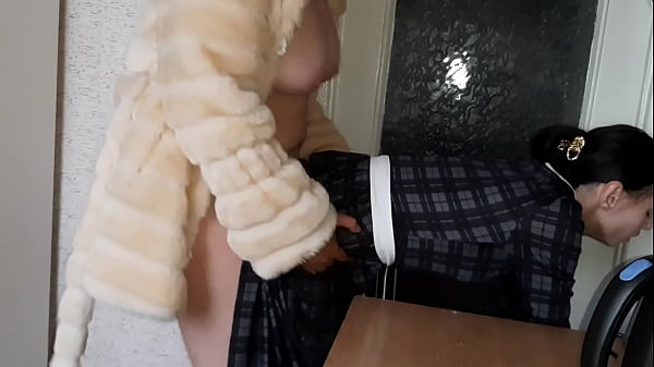 Lesbian nun seduced with strapon by Semera