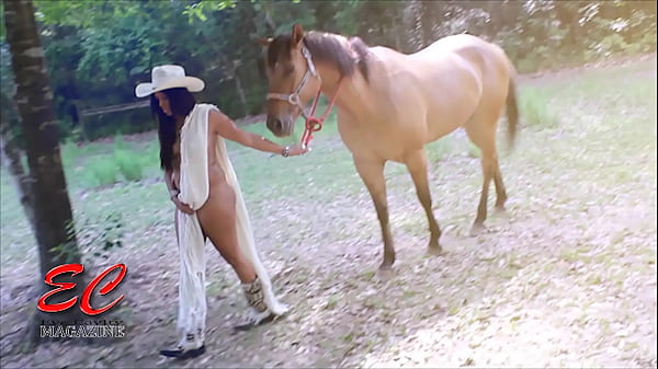 Teen cowgirl model topless photo shoot