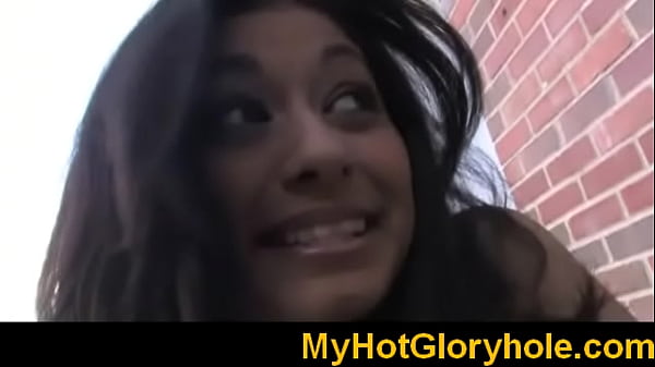 Gloryhole blowjob with a sexy 27 year old babe