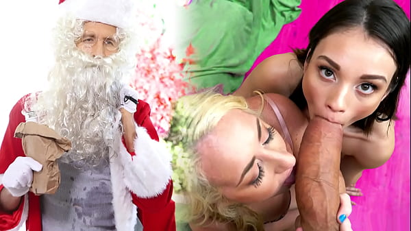 Janna Hicks and Liv Wild Share Vlad's Monster Cock During Naughty Christmas Threesome