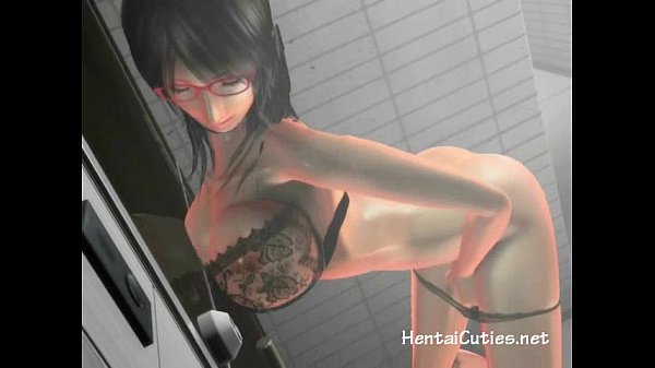 Hentai anime teen masturbates in sexy lingerie