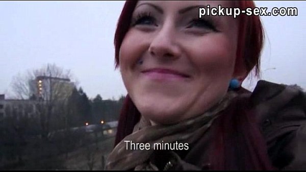 Redhead Belinda gets pounded and creampied in a public toilet by a stranger