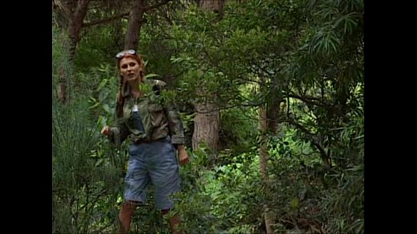 Redhead caught spying on couple having sex in the woods